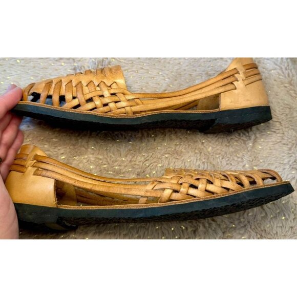 FK Leather Boys Sandals Size 3 Brown - Picture 5 of 9